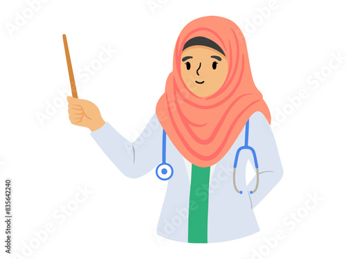 Doctor Muslim Female Wearing Hijab