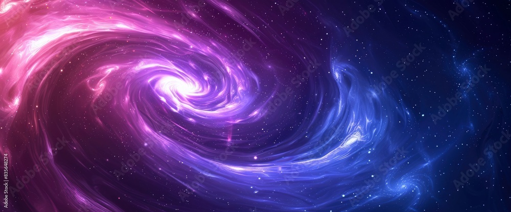 Abstract Depiction Of Energy Spirals In Space, Cartoon Style, Background Abstract Depiction Of Energy Spirals In Space, Cartoon Style, Background
