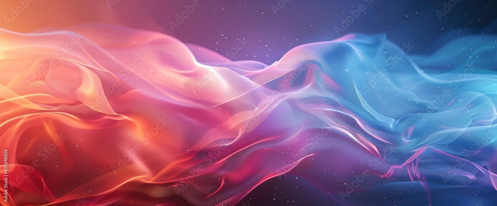 Abstract Depiction Of Energy Waves With Soft Gradients And A Sense Of Depth, Cartoon Style, Background Abstract Depiction Of Energy Waves With Soft Gradients And A Sense Of Depth, Cartoon Style, Background