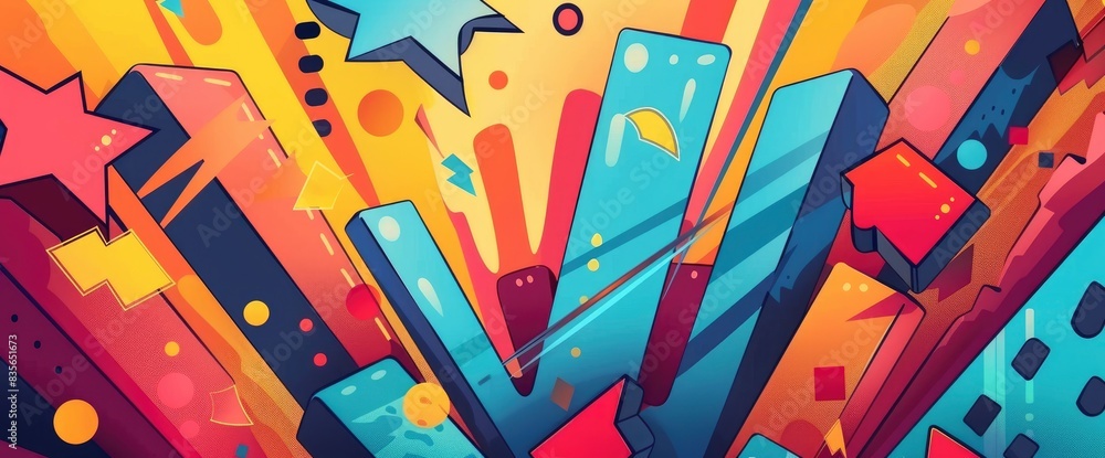 Abstract Designs With A Sense Of Rhythm, Cartoon Style, Background Abstract Designs With A Sense Of Rhythm, Cartoon Style, Background