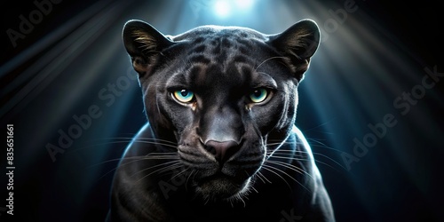 Mysterious panther mascot lurking in the shadows, panther, mascot, mysterious, shadow, wild, animal, black, feline, predator, stealthy, mystery, danger, isolated, fierce, symbol, design photo