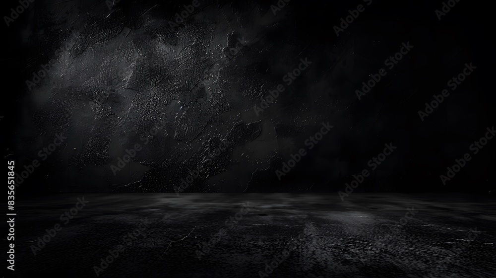 Empty Dark Room with Wooden Floor Empty Dark Room with Wooden Floor