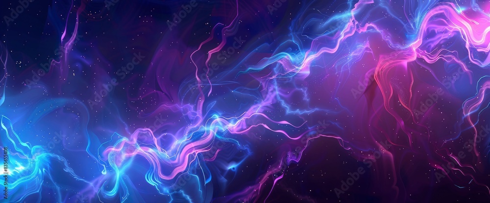 Abstract Digital Energy Streams, Cartoon Style, Background Abstract Digital Energy Streams, Cartoon Style, Background