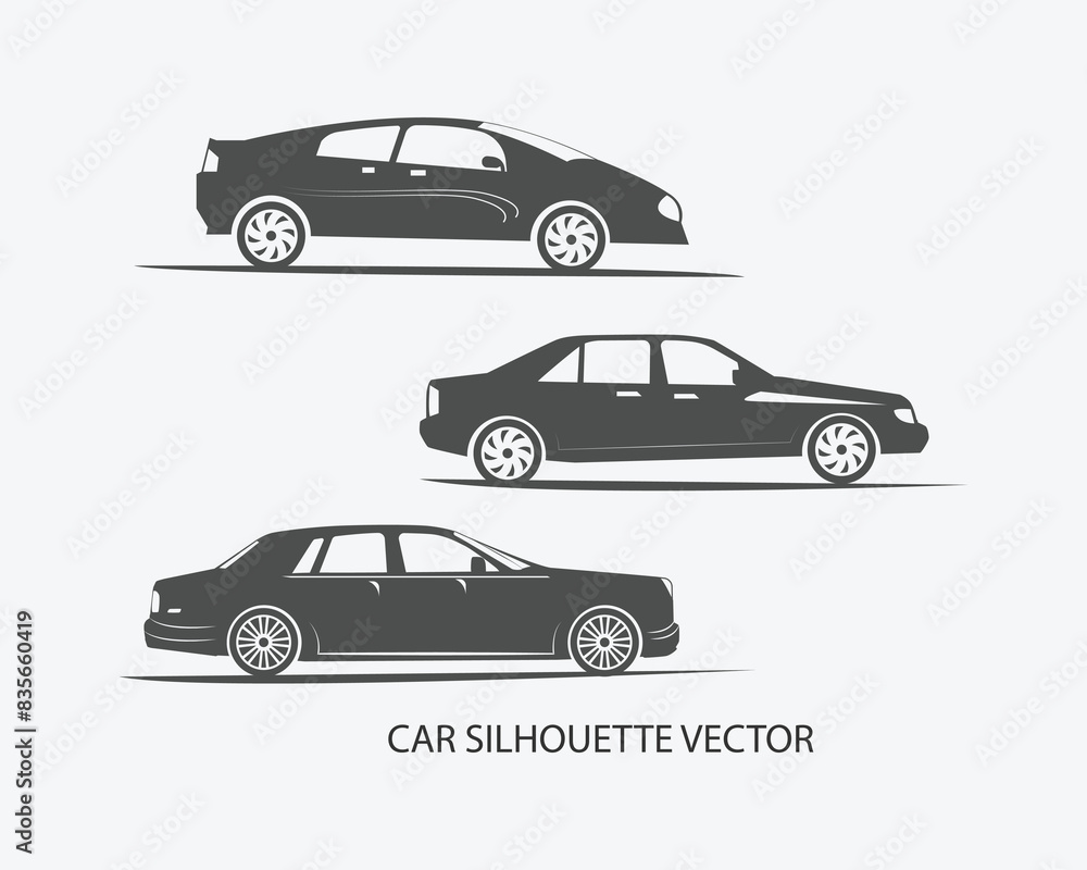 car silhouettes design
