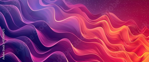 Abstract Energy Waves With A Sense Of Depth, Cartoon Style, Background