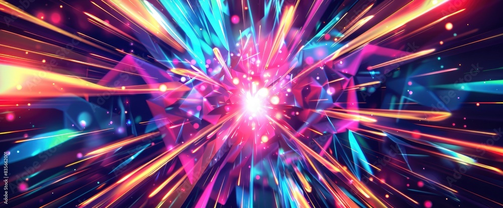 Abstract Fusion Energy With Vibrant Colors, Cartoon Style, Background Abstract Fusion Energy With Vibrant Colors, Cartoon Style, Background