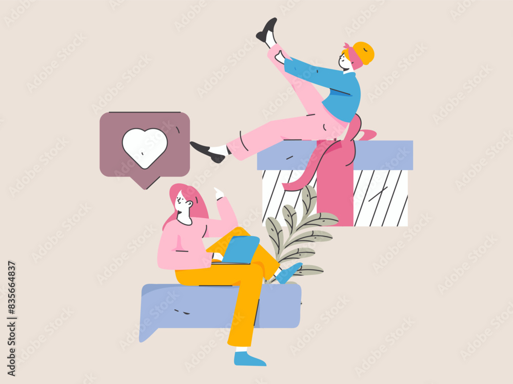 Use red envelopes to attract new customers and promote activity. Flat vector character concept illustration
Use red envelopes to attract new customers and promote activity. Flat vector character concept illustration