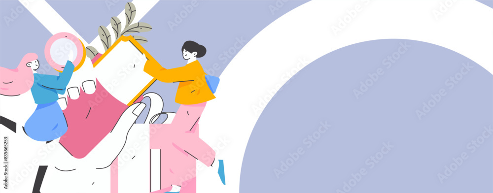 Use red envelopes to attract new customers and promote activity. Flat vector character concept illustration
Use red envelopes to attract new customers and promote activity. Flat vector character concept illustration