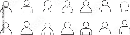 ユーザーの線画アイコンセット