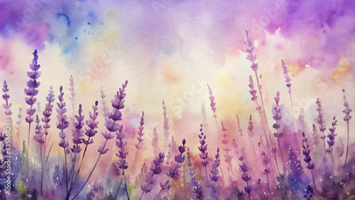 Beautiful lavender watercolor background
