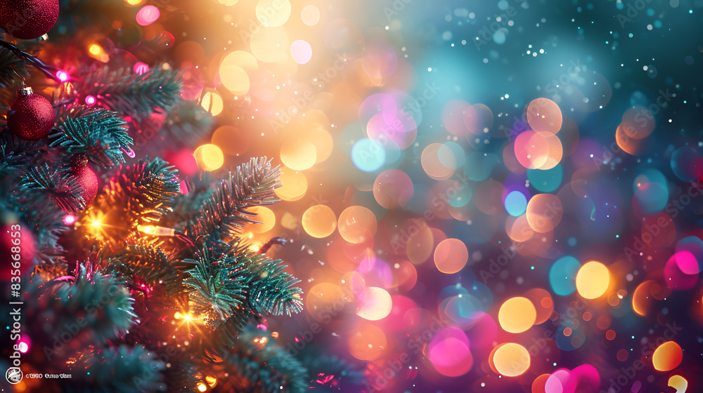 custom made wallpaper toronto digitalBlurred background with natural lights and magic effect for holiday party.