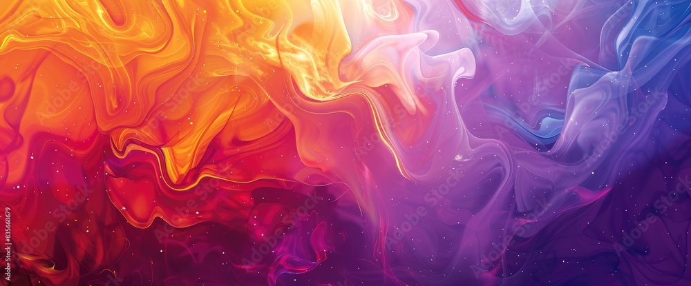 Fototapeta premium Abstract Thermal Energy With A Gradient Effect, Cartoon Style, Background