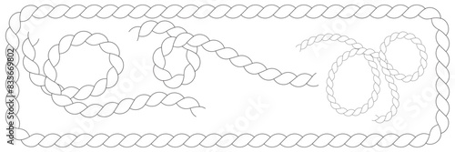 rope icon with a white background. vector illustration. 