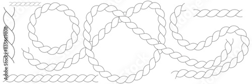 rope icon with a white background. vector illustration. 