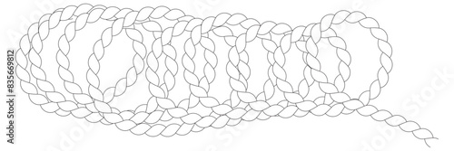 rope icon with a white background. vector illustration. 