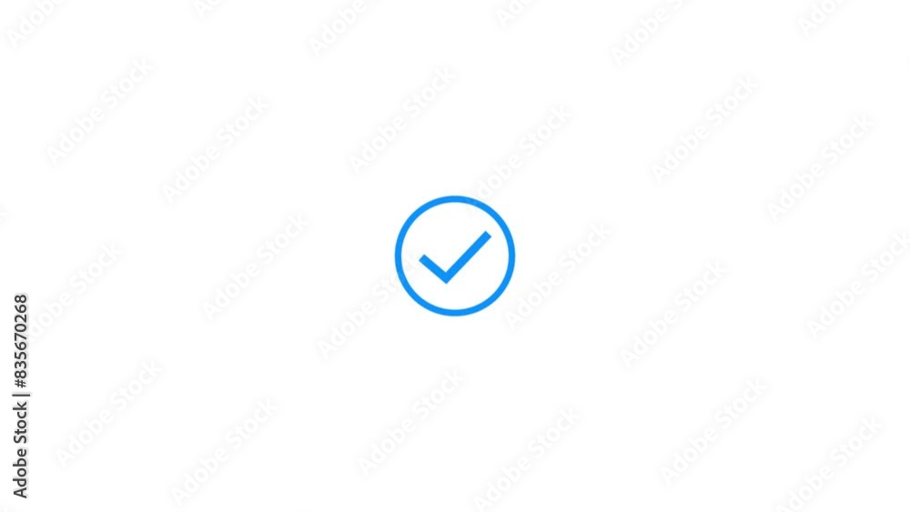 Check mark Icon Loop Animation. Check mark Icon Loop Animation.