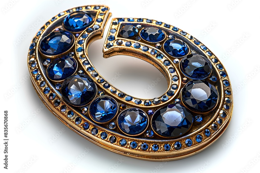 A close up of a brooch on a white surface A close up of a brooch on a white surface