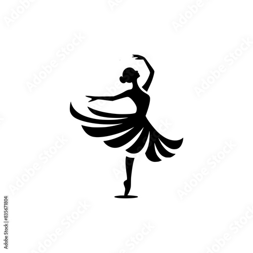 simple ballerina dance art professional logo vector illustration template design