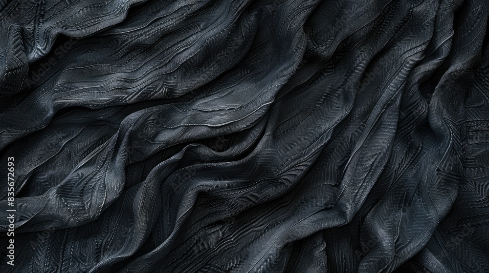 Wrinkled Concept Black Textured Jeans Wrinkled Concept Black Textured Jeans