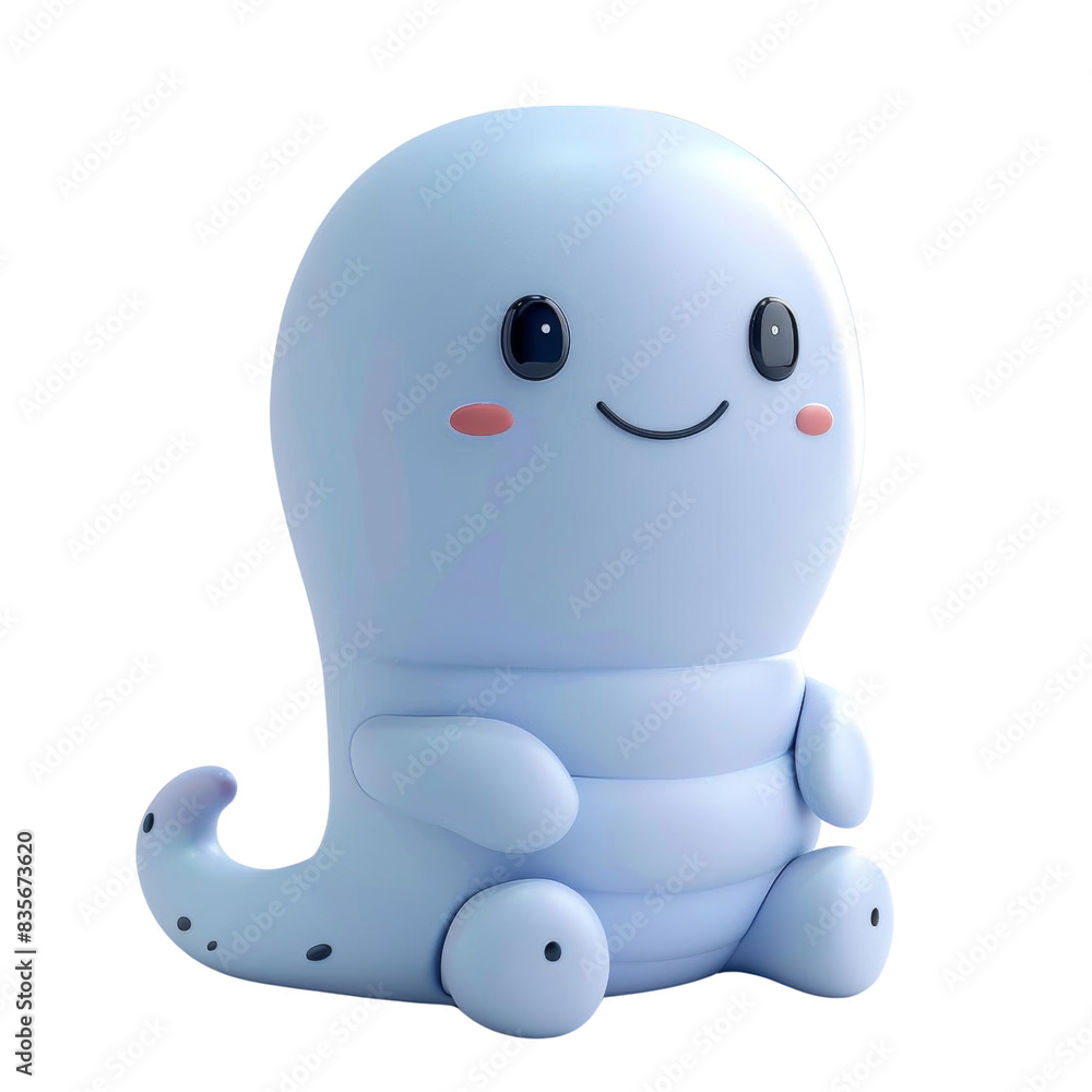 Cute blue caterpillar plush toy with a friendly face Cute blue caterpillar plush toy with a friendly face