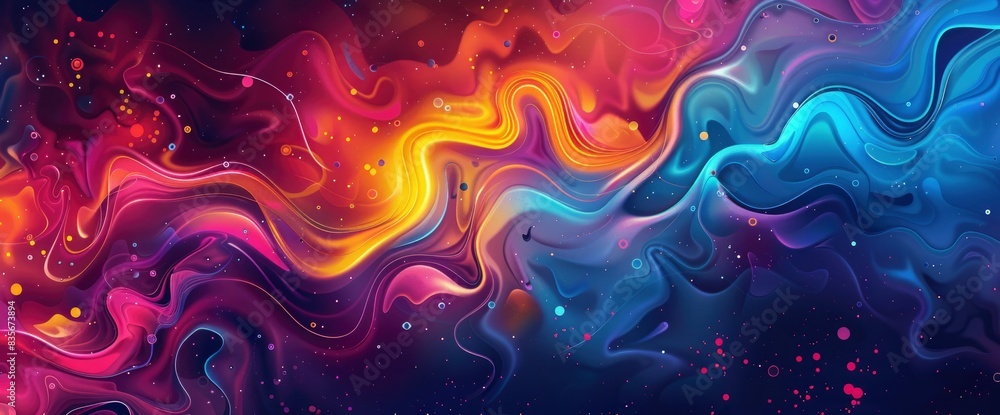 Energy Fields In Motion, Cartoon Style, Background Energy Fields In Motion, Cartoon Style, Background