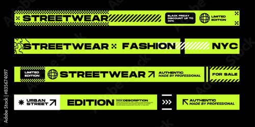 streetwear simple strip design futuristic element