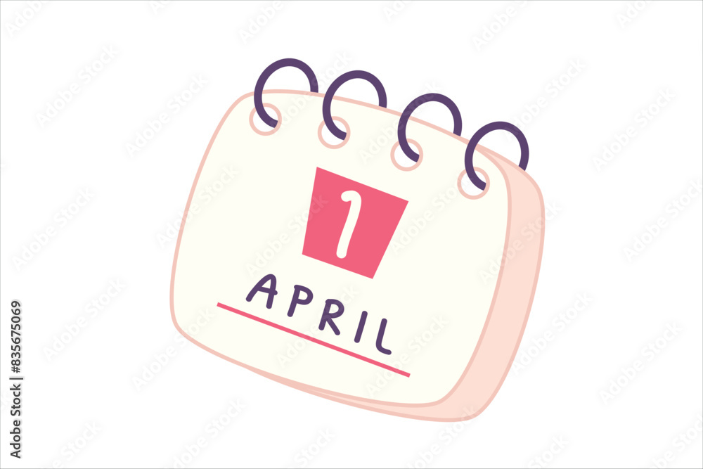 April Fools Flat Sticker Design April Fools Flat Sticker Design