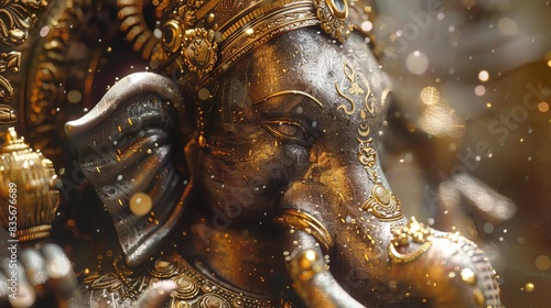 Eye-level angle of Lord Ganesha © LightoLife