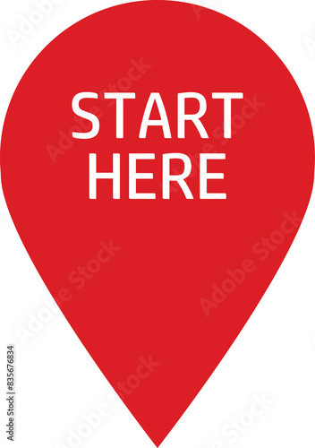 Free Download Start Here Red Icon - GFXLoad