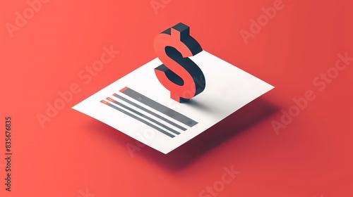 Research Funding document with a dollar sign representing research grants photo