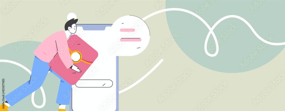 Use red envelopes to attract new customers and promote activity. Flat vector character concept illustration
Use red envelopes to attract new customers and promote activity. Flat vector character concept illustration