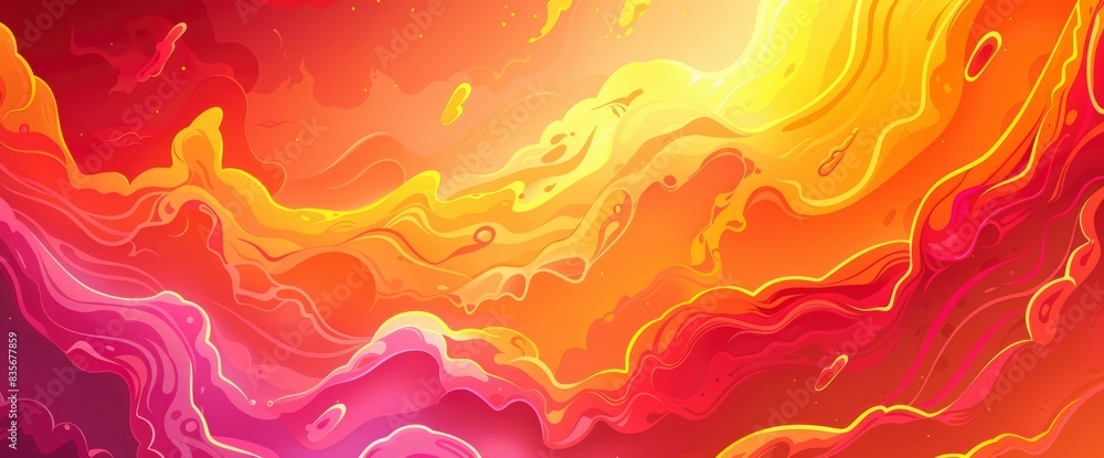Thermal Energy Gradients In Abstract, Cartoon Style, Background Thermal Energy Gradients In Abstract, Cartoon Style, Background