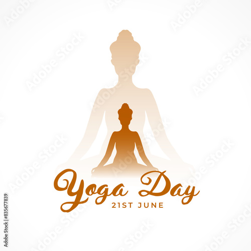 international yoga day 21st june white background