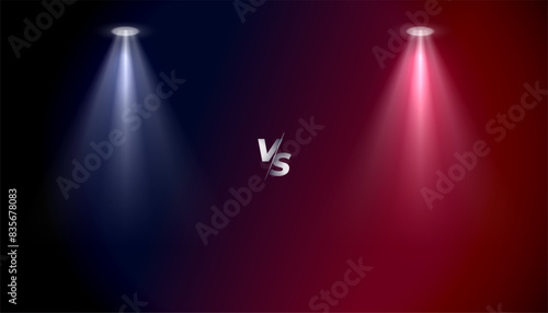 modern versus vs championship banner with spot light effect