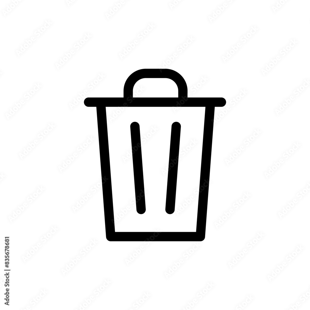 Trash can icon vector symbol template design illustration Trash can icon vector symbol template design illustration