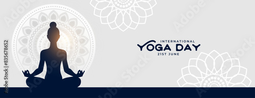 international yoga day event banner for social media post