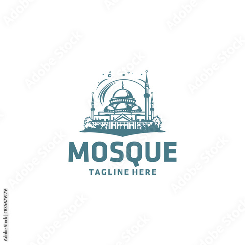 mosque logo vector illustration design