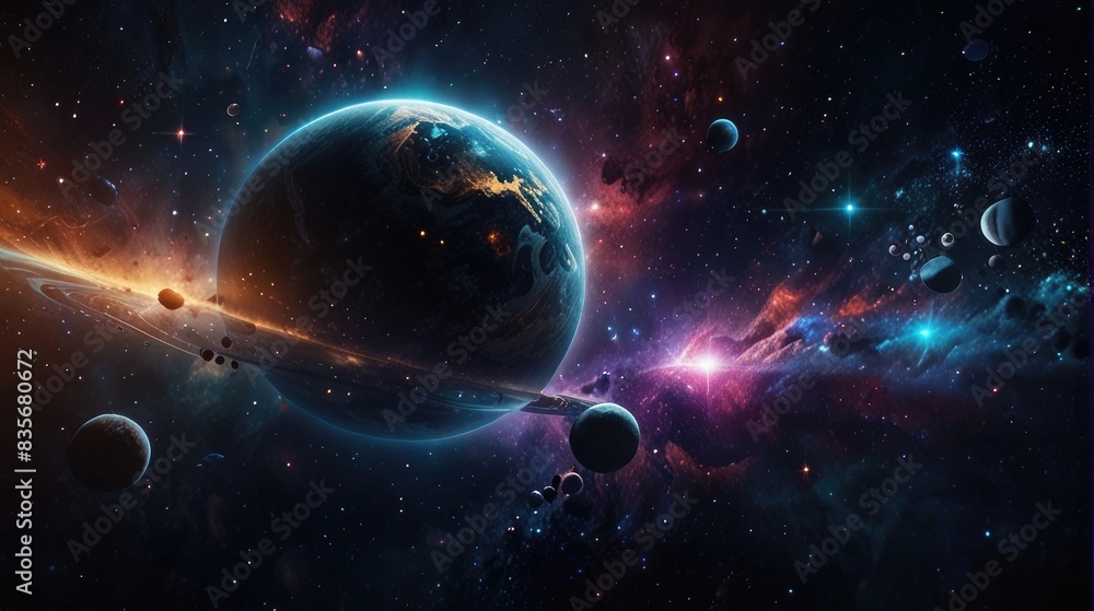 A universe with realistically dazzling and fascinating planets A universe with realistically dazzling and fascinating planets