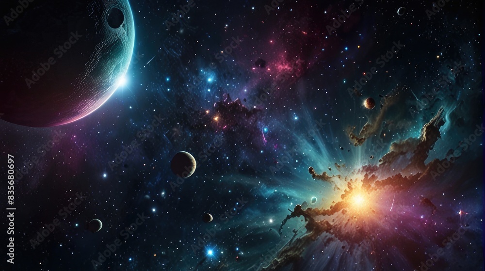 A universe with realistically dazzling and fascinating planets A universe with realistically dazzling and fascinating planets