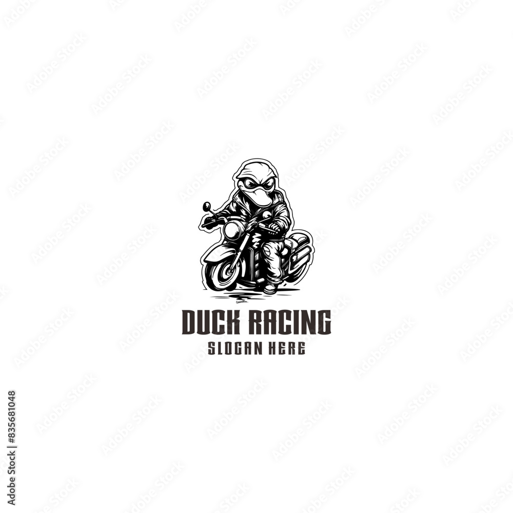Racing duck logo vector illustration Racing duck logo vector illustration