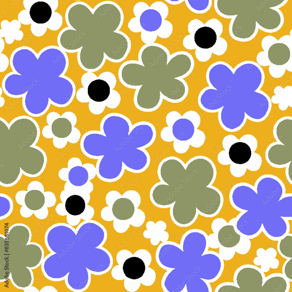 Fototapeta premium seamless pattern with flowers