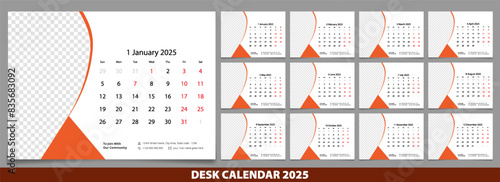 Calendar 2025 week start Sunday corporate design planner template.