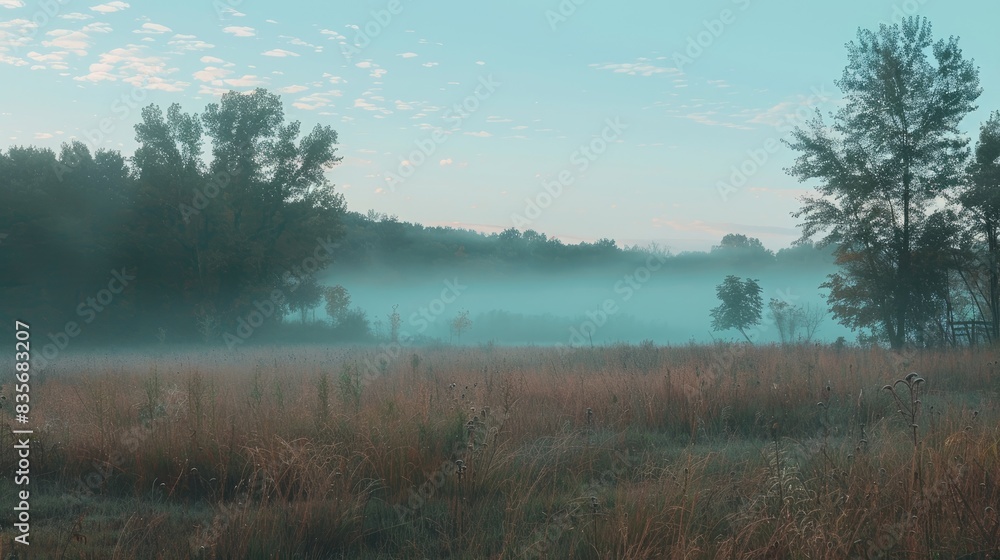 Fototapeta premium In the field during the morning