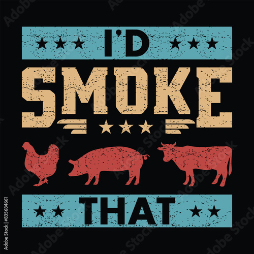 I'D Smoke That Design Vector Illustration Clipart Eps