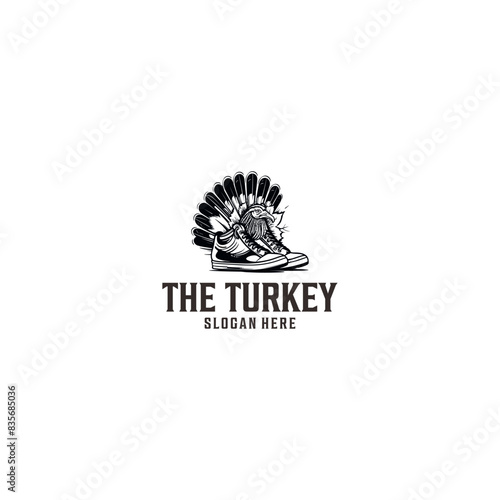 Turkey vintage logo vector illustration