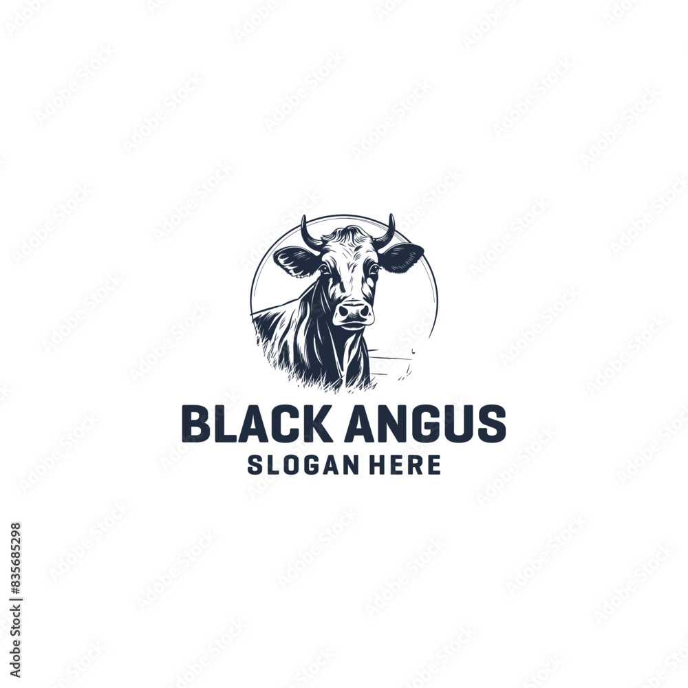 Black angus logo vector illustration Black angus logo vector illustration