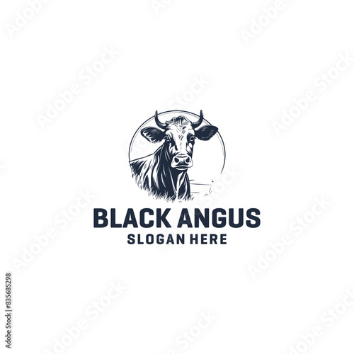 Black angus logo vector illustration