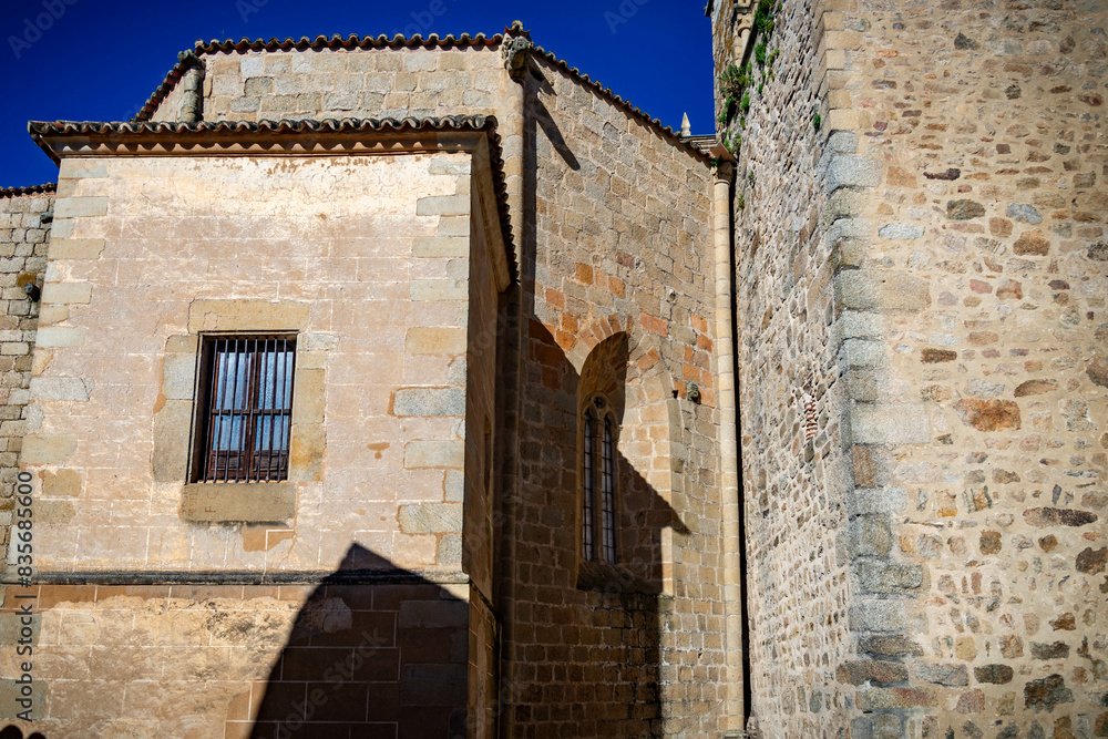 Pintoresco paisaje de la ciudad desde el castillo de trujillo españa. España. Pintoresco paisaje de la ciudad desde el castillo de trujillo españa. España.