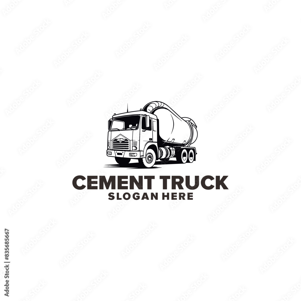 Cement truck logo vector illustration Cement truck logo vector illustration