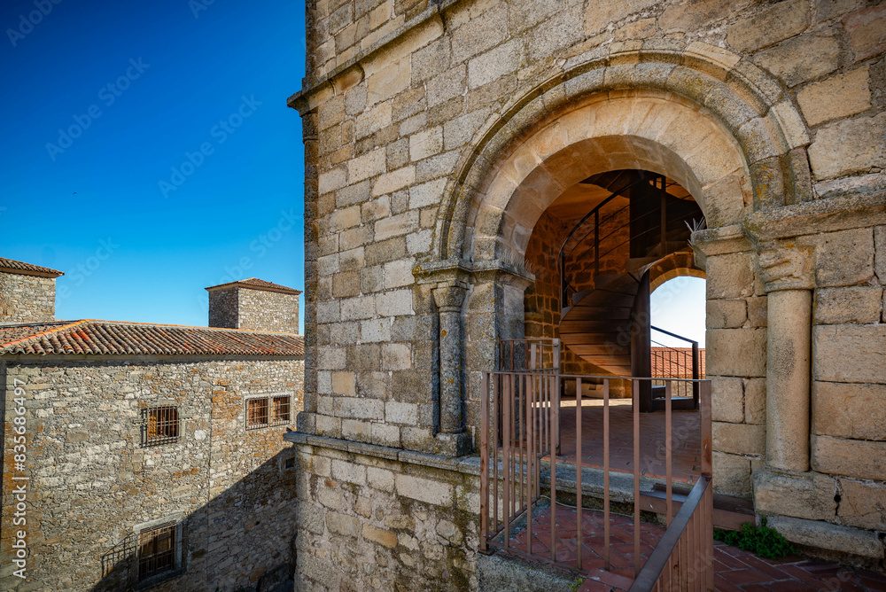 Pintoresco paisaje de la ciudad desde el castillo de trujillo españa. España. Pintoresco paisaje de la ciudad desde el castillo de trujillo españa. España.